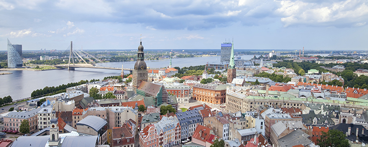 de_0041_latvia - View of Riga , Latvia.