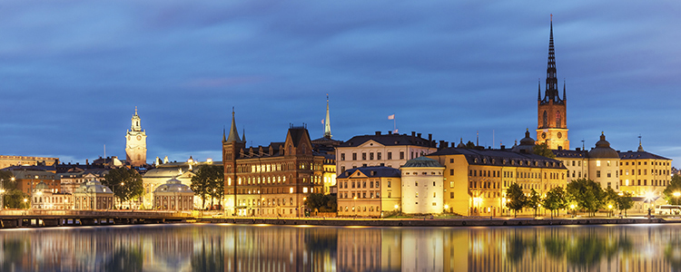de_0114_sweden - Evening summer scenery of Stockholm, Sweden